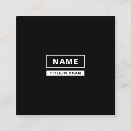 最小主義のシンプルなモノクロ正方形の名刺 スクエア名刺