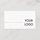 最小主義のシンプルなロゴの白 名刺 (裏面)