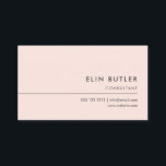 最小主義のシンプルなロゴの赤面のピンク 名刺<br><div class="desc">シンプルな専門の名刺。</div>