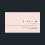 最小主義のシンプルなロゴの赤面のピンク 名刺<br><div class="desc">シンプルな専門の名刺。</div>