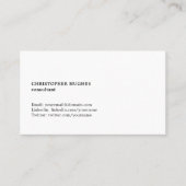 最小主義のシンプルな白黒のコンサルタント 名刺 (正面)