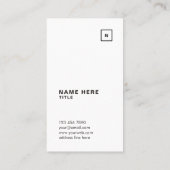 最小主義のシンプルな縦の名刺 名刺 (裏面)