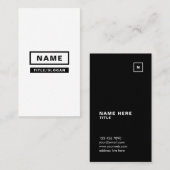 最小主義のシンプルな縦の名刺 名刺 (正面/裏面)