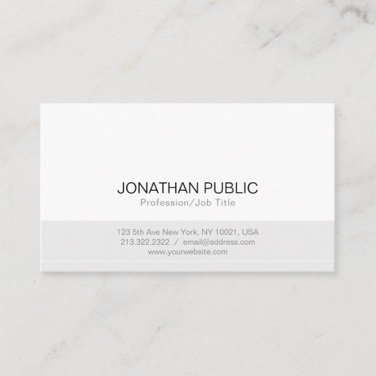 最小主義のシンプルな設計のプロフェッショナルのモダン 名刺 (正面)