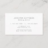 最小主義のスタイリッシュな灰色のモノグラムの名前 名刺 (裏面)