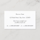 最小主義のスーパーバイザーの名刺 名刺 (裏面)