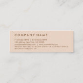 最小主義のタイプエラーのパステル調のモモの小型割引カード スキニー名刺 (裏面)