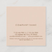 最小主義のタイプエラーのパステル調のモモの正方形の割引カード スクエア名刺 (裏面)