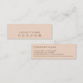 最小主義のタイポグラフィのモモの小型ロイヤリティカード スキニー名刺 (正面/裏面)