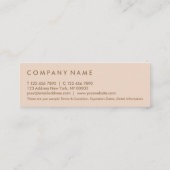 最小主義のタイポグラフィのモモの小型ロイヤリティカード スキニー名刺 (裏面)