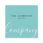 最小主義のターコイズのタイプエラーの正方形の名刺