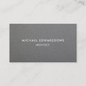 最小主義のダークグレーのブラシをかけられた金属のプロフェッショナル 名刺 (正面)