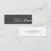 最小主義のダークグレーの白は美容師を切ります スキニー名刺 (正面/裏面)