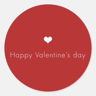 最小主義のハッピーバレンタインデー ラウンドシール