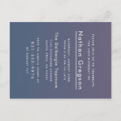 最小主義のパステル調のモダン大きい4 Oh誕生日 インビテーションポストカード (裏面)