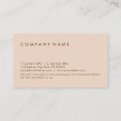 最小主義のパステル調のモモの割引クーポンカード 名刺 (裏面)