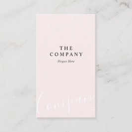 最小主義のパステル調ピンクのタイプエラーの縦の名刺 名刺