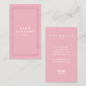 最小主義のピンクのグリッターの縦の名刺 名刺 (正面/裏面)