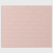 最小主義のピンクの幸せな休日の書道のギフト ラッピングペーパー (フラット)