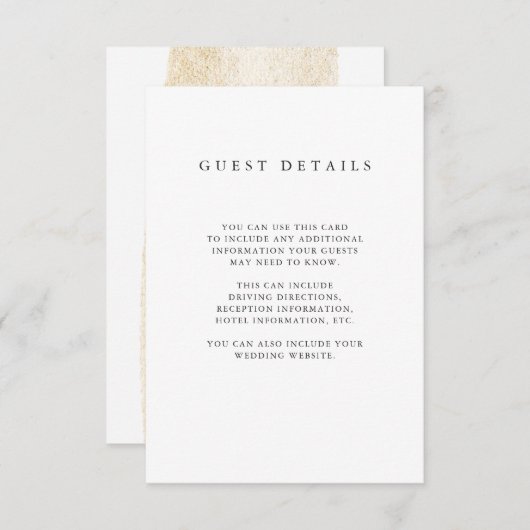 最小主義のブラシ|ののどの金ゴールドのゲスト情報 エンクロージャーカード (正面/裏面)