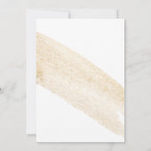 最小主義のブラシ|ののどの金ゴールドのストライプのカップルのシャワー 招待状 (裏面)