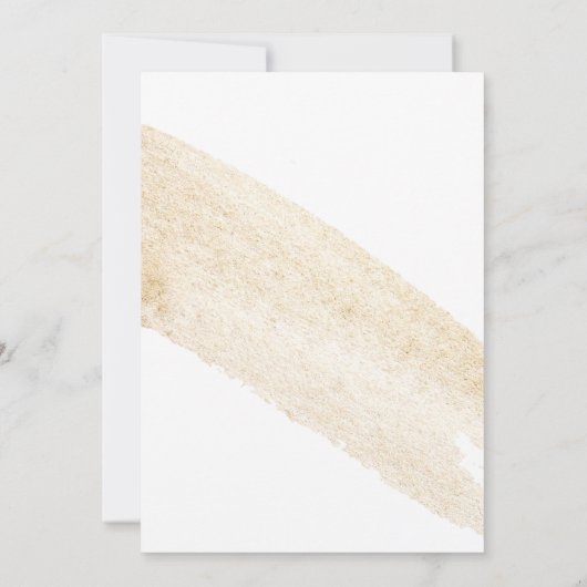 最小主義のブラシ|ののどの金ゴールドのストライプのカップルのシャワー 招待状 (裏面)