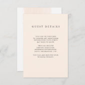 最小主義のブラシ|の赤面のピンクのゲスト情報 エンクロージャーカード (正面/裏面)