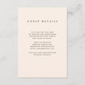 最小主義のブラシ|の赤面のピンクのゲスト情報 エンクロージャーカード (正面)