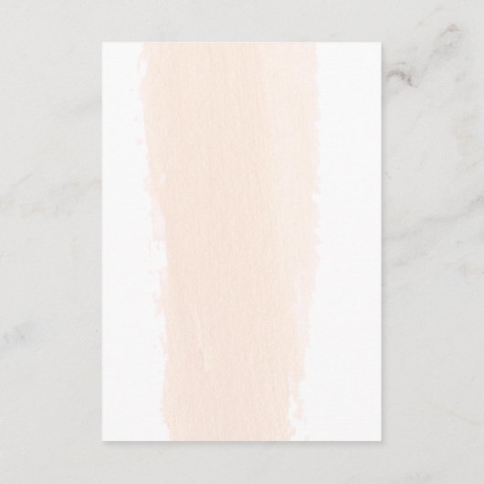 最小主義のブラシ|の赤面のピンクのゲスト情報 エンクロージャーカード (裏面)