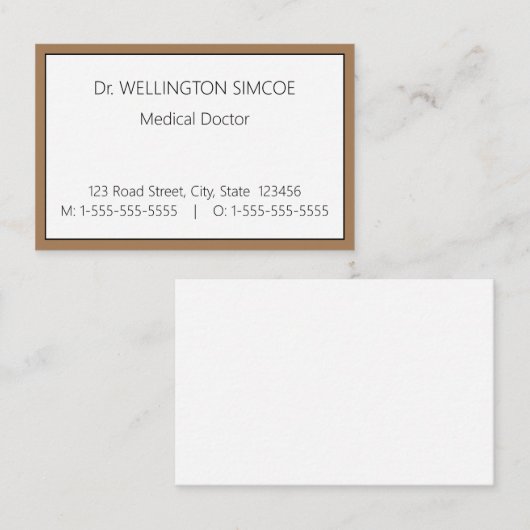 最小主義のヘルスケアの専門家の名刺 名刺 (正面/裏面)