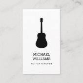 最小主義のミュージシャンのアコースティックギター 名刺 (正面)