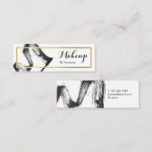 最小主義のメーキャップアーティストの小型名刺 スキニー名刺 (正面/裏面)