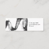 最小主義のメーキャップアーティストの小型名刺 スキニー名刺 (裏面)