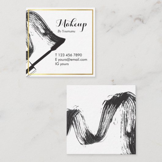 最小主義のメーキャップアーティストの正方形の名刺 スクエア名刺 (正面/裏面)