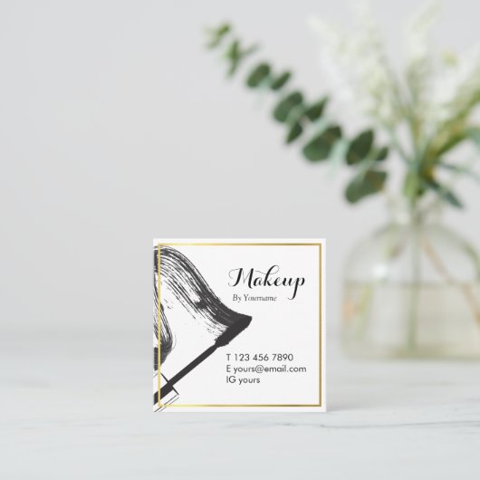 最小主義のメーキャップアーティストの正方形の名刺 スクエア名刺 (スタンド正面)