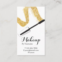 最小主義のメーキャップアーティストの縦の名刺