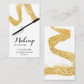 最小主義のメーキャップアーティストの縦の名刺 名刺 (正面/裏面)