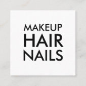 最小主義のメーキャップアーティスト/サロンの名刺 スクエア名刺 (正面)