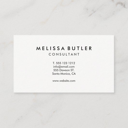 最小主義のモダンではっきりしたなこんにちは 名刺 (裏面)