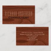 最小主義のモダンでエレガントな専門の木製の穀物 名刺 (正面/裏面)