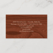 最小主義のモダンでエレガントな専門の木製の穀物 名刺 (裏面)