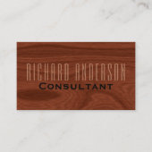 最小主義のモダンでエレガントな専門の木製の穀物 名刺 (正面)