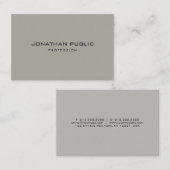 最小主義のモダンでシックできれいなテンプレートのプロフェッショナル 名刺 (正面/裏面)