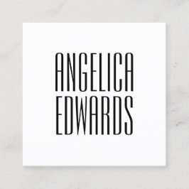 最小主義のモダンでシンプルで粋ではっきりしたな黒い及び白 スクエア名刺