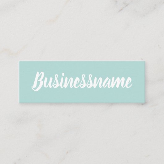 最小主義のモダンでシンプルで粋で青いロイヤリティカード スキニー名刺 (正面)