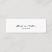最小主義のモダンで創造的できれいで粋な美しい スキニー名刺 (正面)