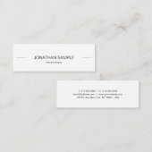 最小主義のモダンで創造的できれいで粋な美しい スキニー名刺 (正面/裏面)