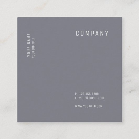 最小主義のモダンで多目的な正方形カード スクエア名刺 (正面)