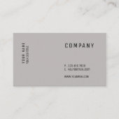 最小主義のモダンで多目的な灰色の名刺 名刺 (正面)