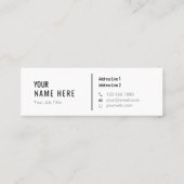 最小主義のモダンで白い小型名刺をきれいにして下さい スキニー名刺 (裏面)